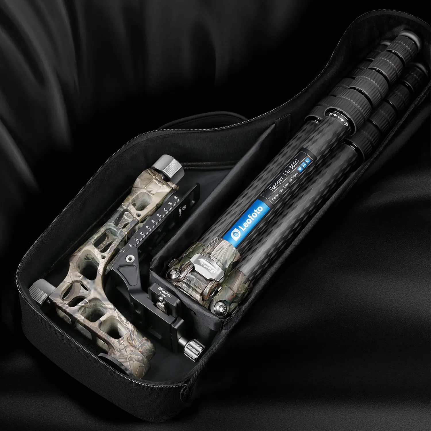Leofoto LS-365C+PG-1（Camouflage） Professional carbon fiber tripod