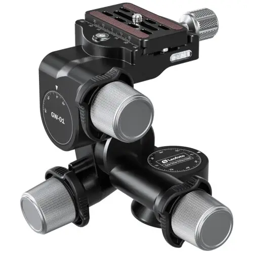 Leofoto GW-01 3-Way Geared Head with QR Plate