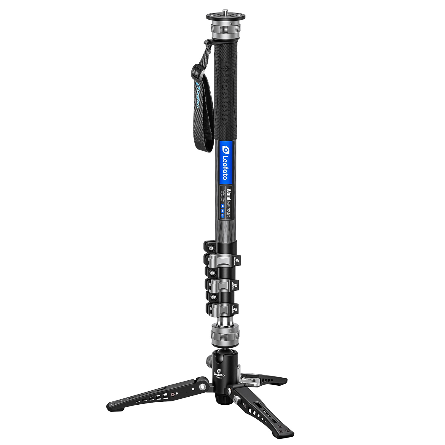 Leofoto MF-324C+VD-04  Professional carbon fiber Monopod