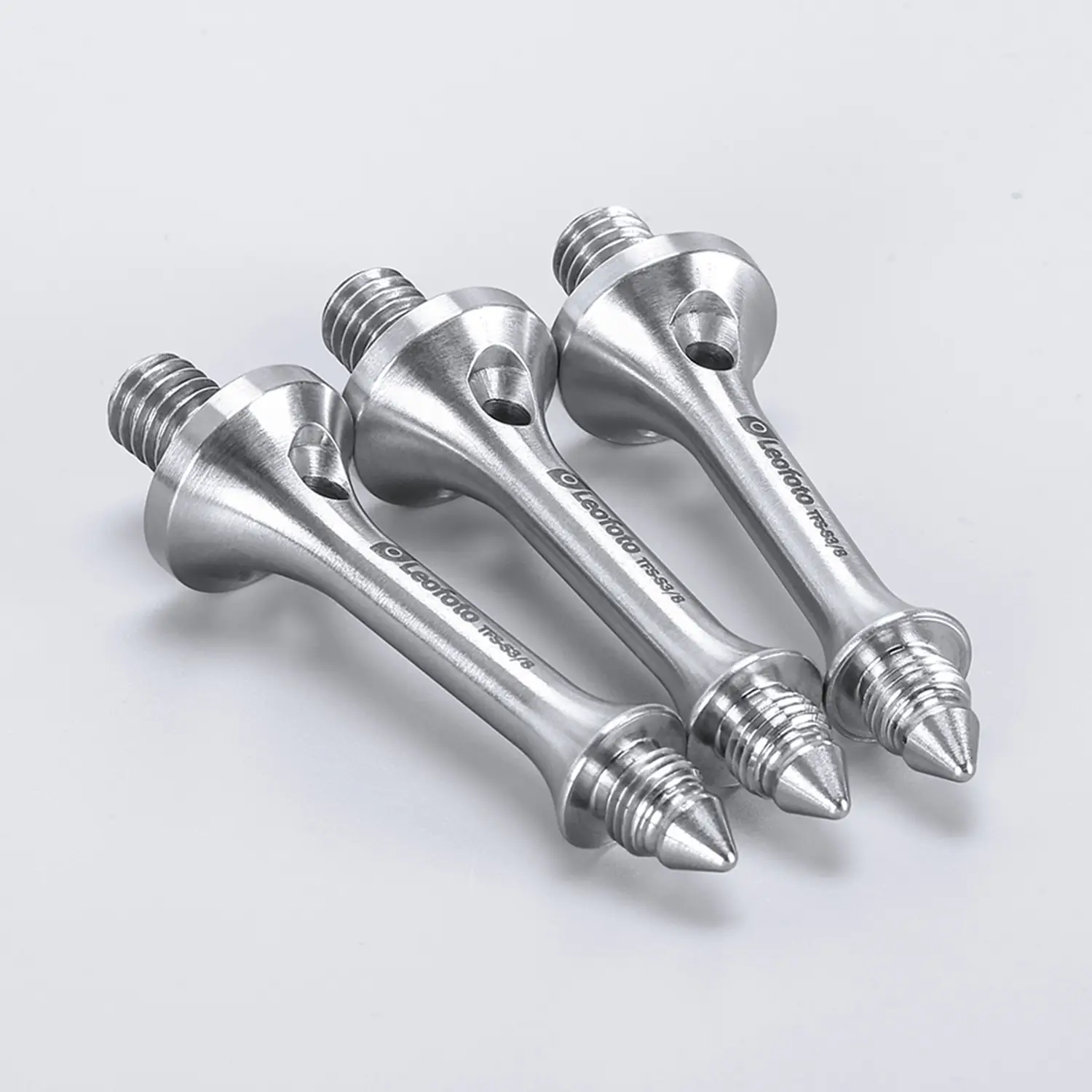 Leofoto TFS-S 3/8 | Set of 3 Long Spike/Rubber Foot Set 3/8'' Thread
