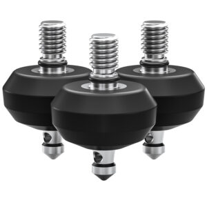 Leofoto TFV Set of 3 Spike/Rubber Foot Set 3/8'' Thread ﻿ ﻿ ﻿