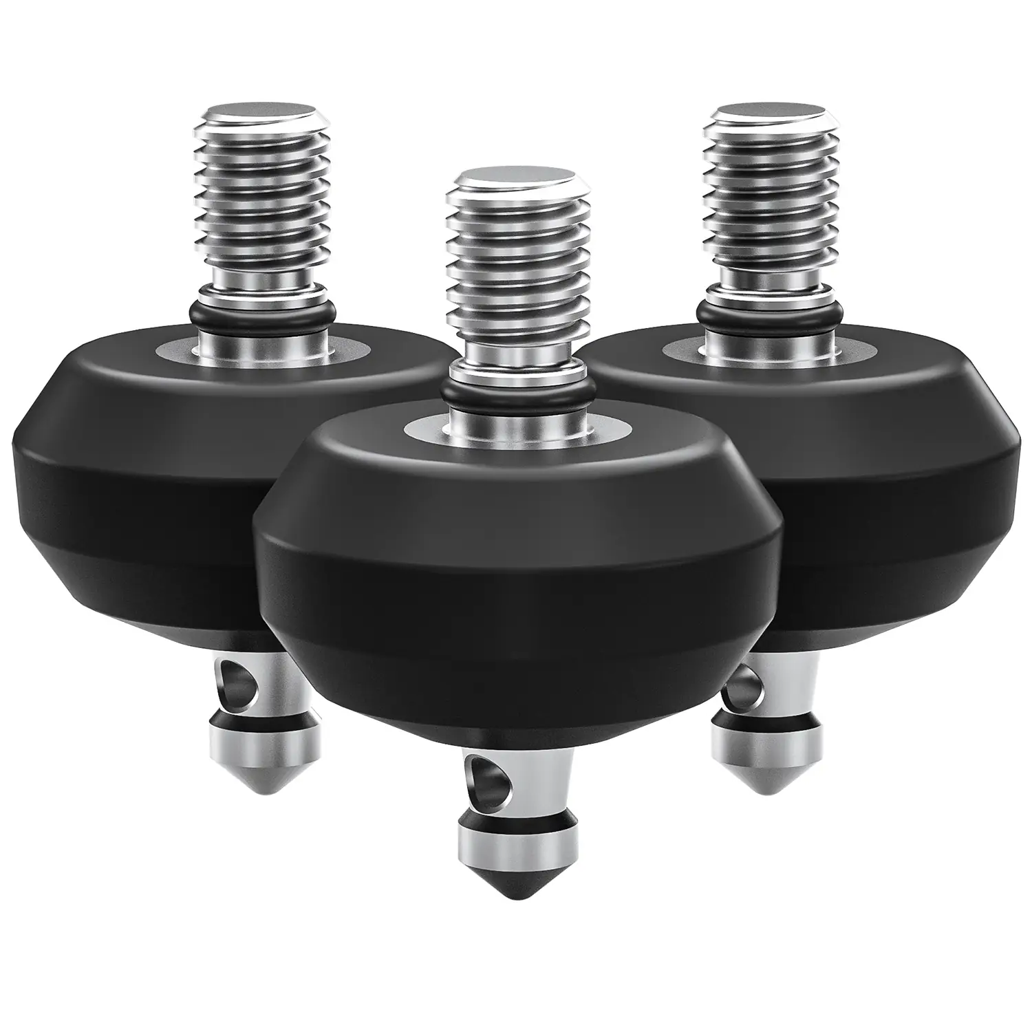 Leofoto TFV Set of 3 Spike/Rubber Foot Set 3/8'' Thread ﻿ ﻿ ﻿