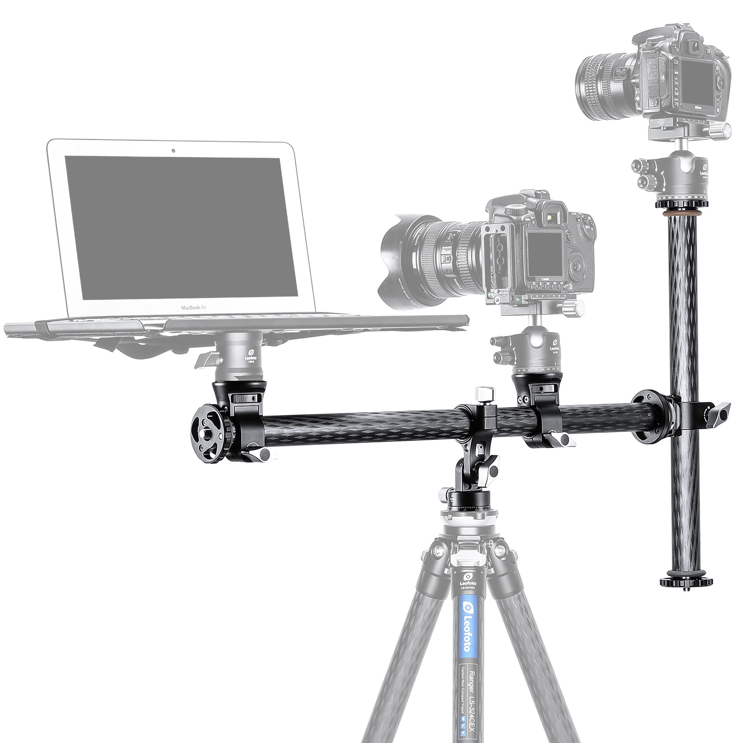 Leofoto HC-32 Kit + H-32 Carbon Fiber Horizontal Panoramic Center Column with Tripod Arm Combo