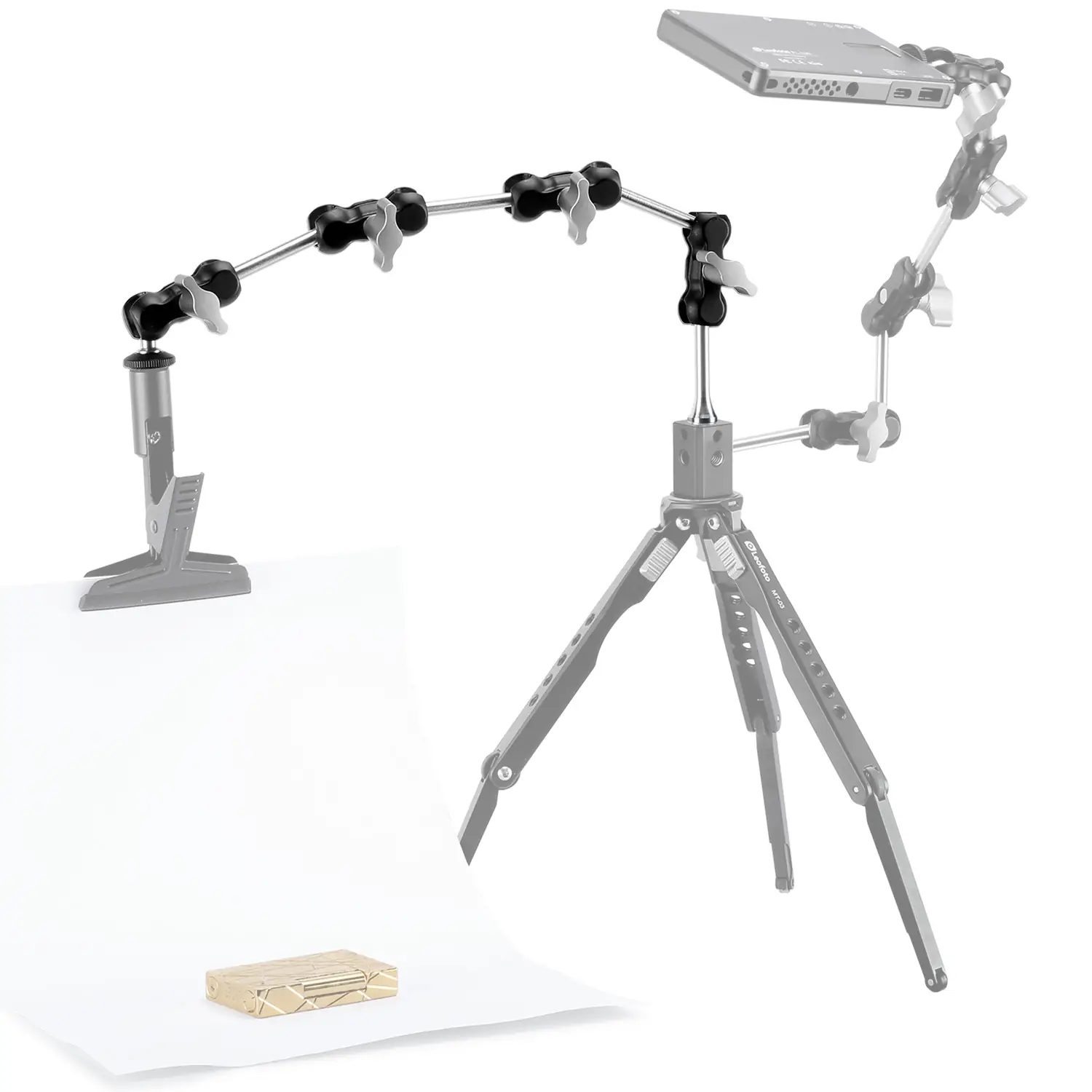 Leofoto AM-1TXL Long Magic Arm 1/4" Mounting Screw/ 4 Locks