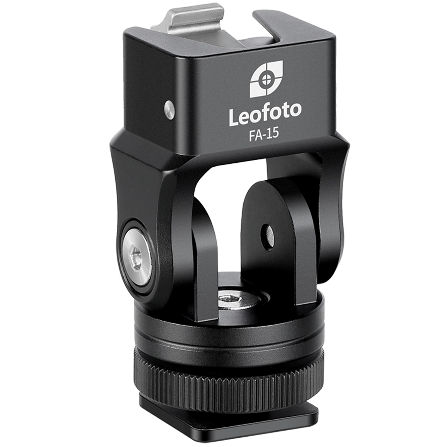 Leofoto FA-15+FA-10 Kit QR Tilting & Pivoting Cold Shoe Flash Adapter