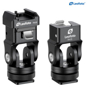 Leofoto FA-15+FA-10 Kit QR Tilting & Pivoting Cold Shoe Flash Adapter
