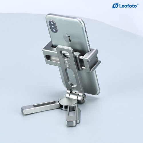 Leofoto PS-2 Multi-Functional Foldable Cellphone Stand with Arca-Compatible Dovetail and Cold Shoe Mount