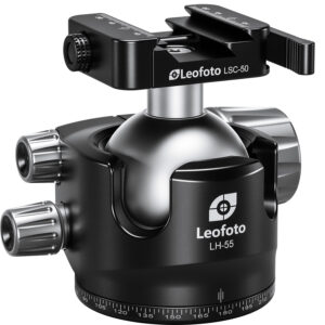 Leofoto LH-55SC Lever-Release Hybrid Clamp Ball Head for Shooting/Hunting