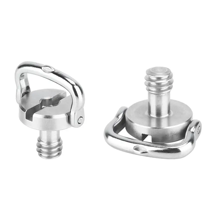 Leofoto TMD-5 UNC 1/4'' D Shaft Wide Screw with Torque Master 1/4" D Ring Comfort Wide Handle Stainless Steel Screw for Tripod QR Plate (5 Pack)