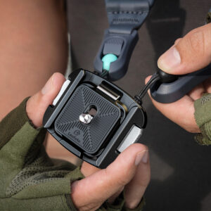 Leofoto QF-01+QP-38 Camera Shoulder Strap Mount Quick Release Clamp Kit