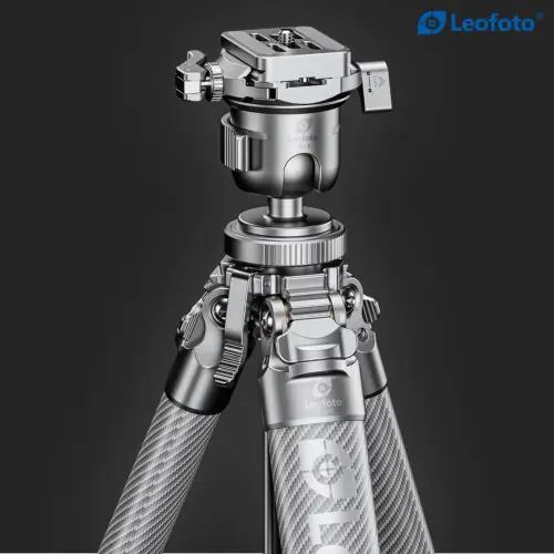 Leofoto AZ-235C+MBH-30 AZURE SERIES Ultra-Compact Tripod. All finished in a sleek matte silver-gray metallic design