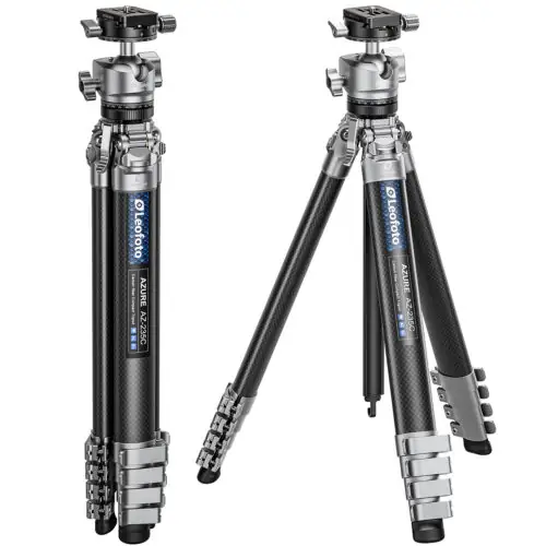 Leofoto AZ-235C+LH-30R（Silver & Black Two-Tone ） AZURE SERIES Ultra-Compact Tripod