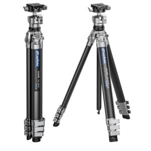 Leofoto AZ-204C+LH-25R（Silver & Black Two-Tone ） AZURE SERIES Ultra-Compact Tripod