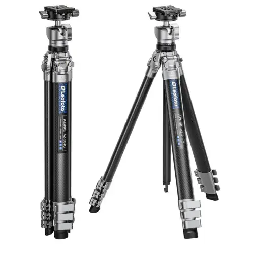 Leofoto AZ-204C+LH-25R（Silver & Black Two-Tone ） AZURE SERIES Ultra-Compact Tripod